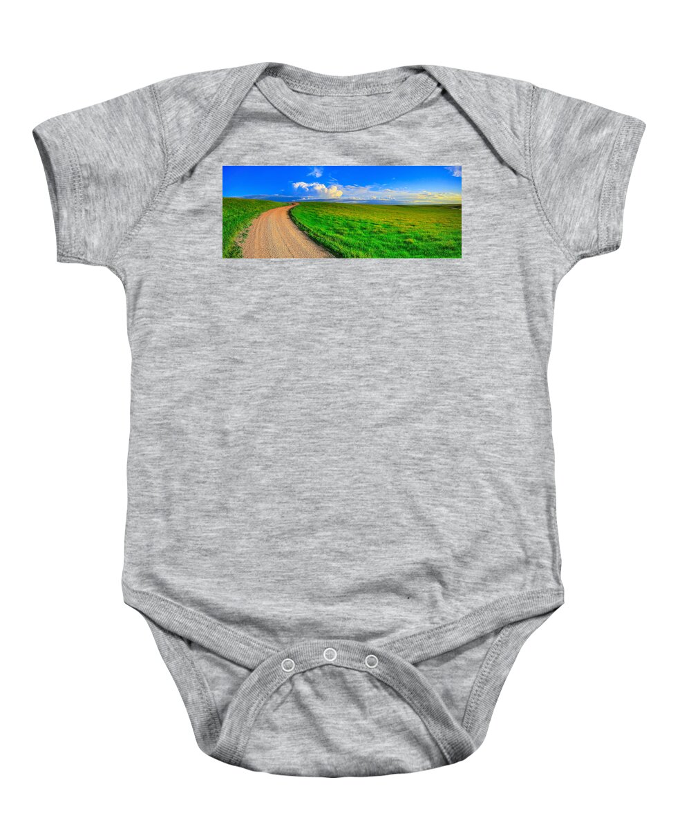 Road Baby Onesie featuring the photograph Road To The Clouds by Kadek Susanto