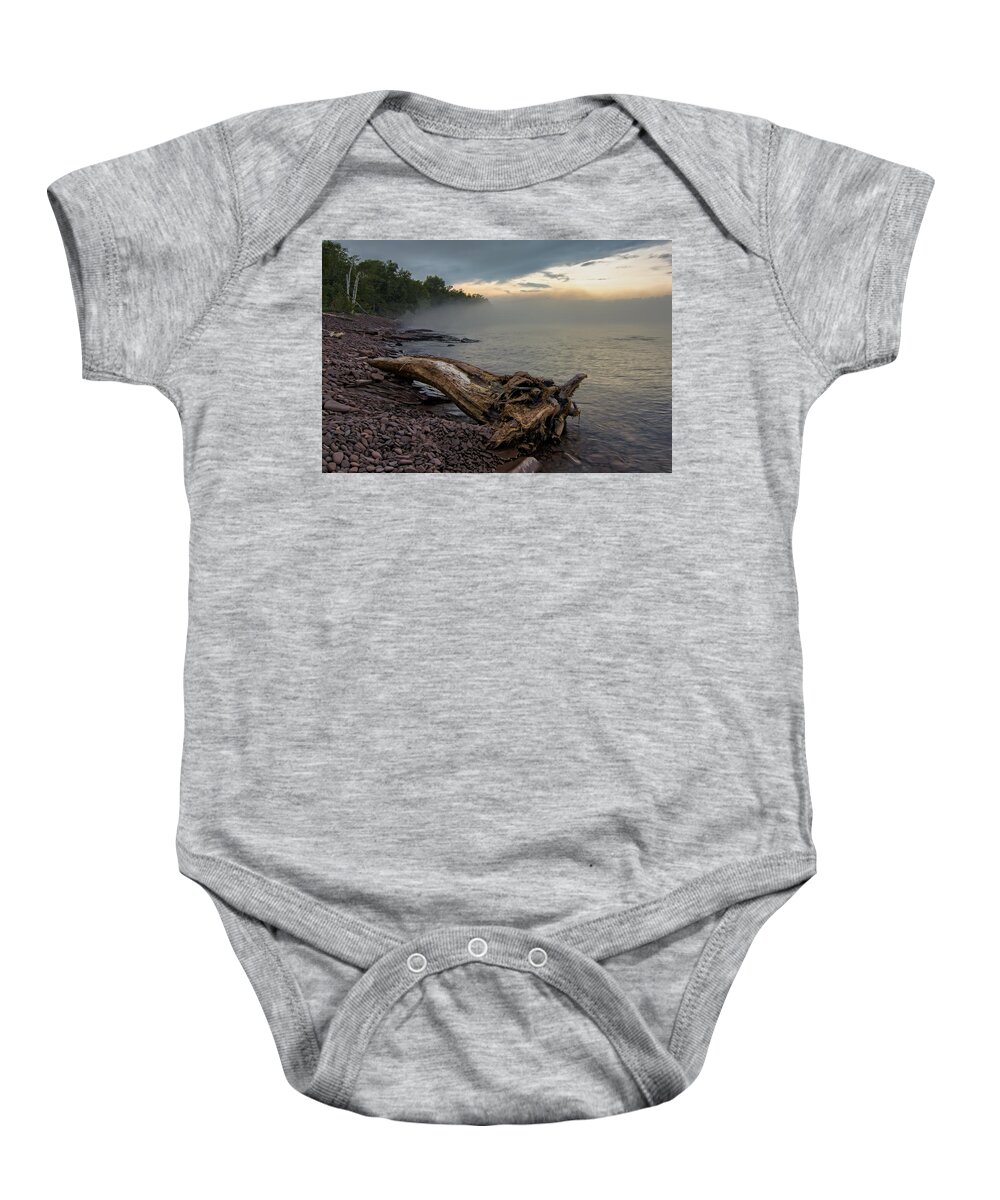 Porcupine Mountains Baby Onesie featuring the photograph Rolling In by Steve L'Italien