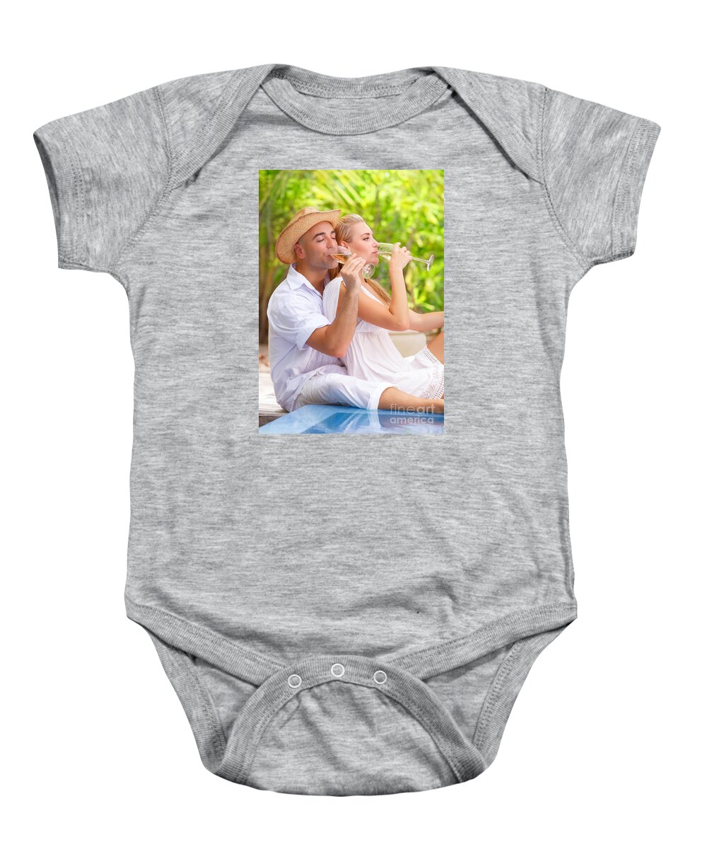 Adult Baby Onesie featuring the photograph Romantic honeymoon vacation by Anna Om