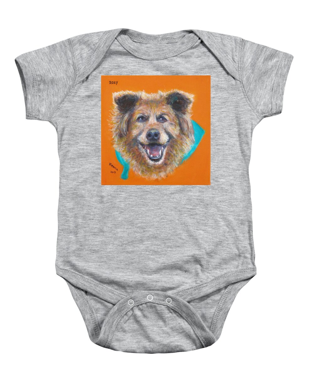 Realism Baby Onesie featuring the painting Roxy by Donelli DiMaria