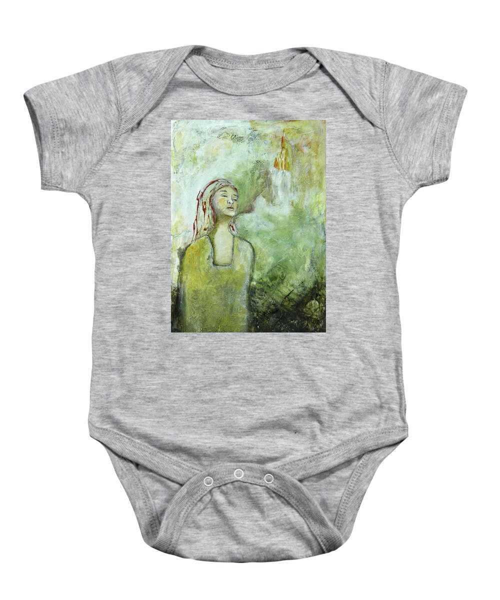 Landscape Baby Onesie featuring the painting Royal Dreams by Terry Honstead