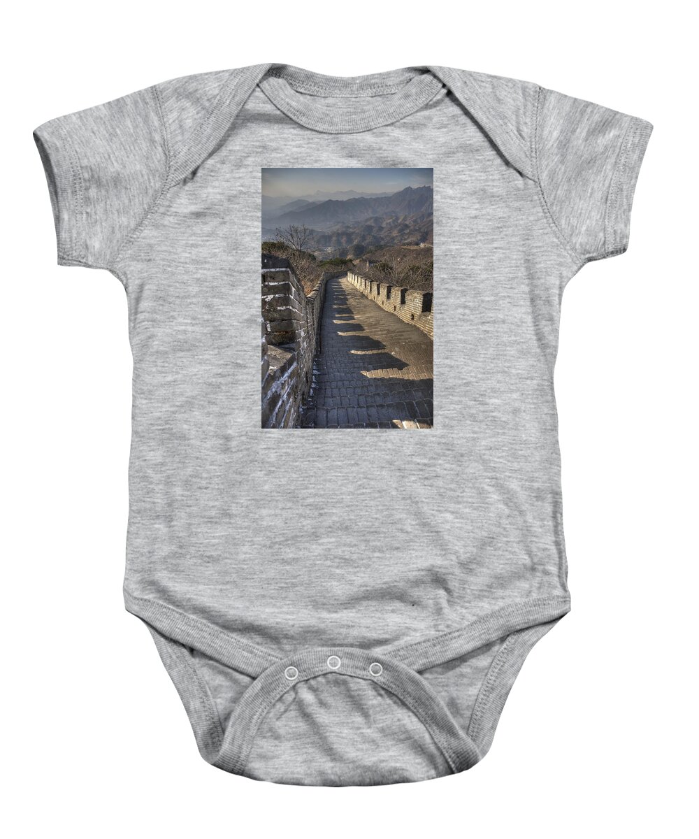 Great Wall Baby Onesie featuring the photograph Rusti Great Wall HDR by Matthew Bamberg