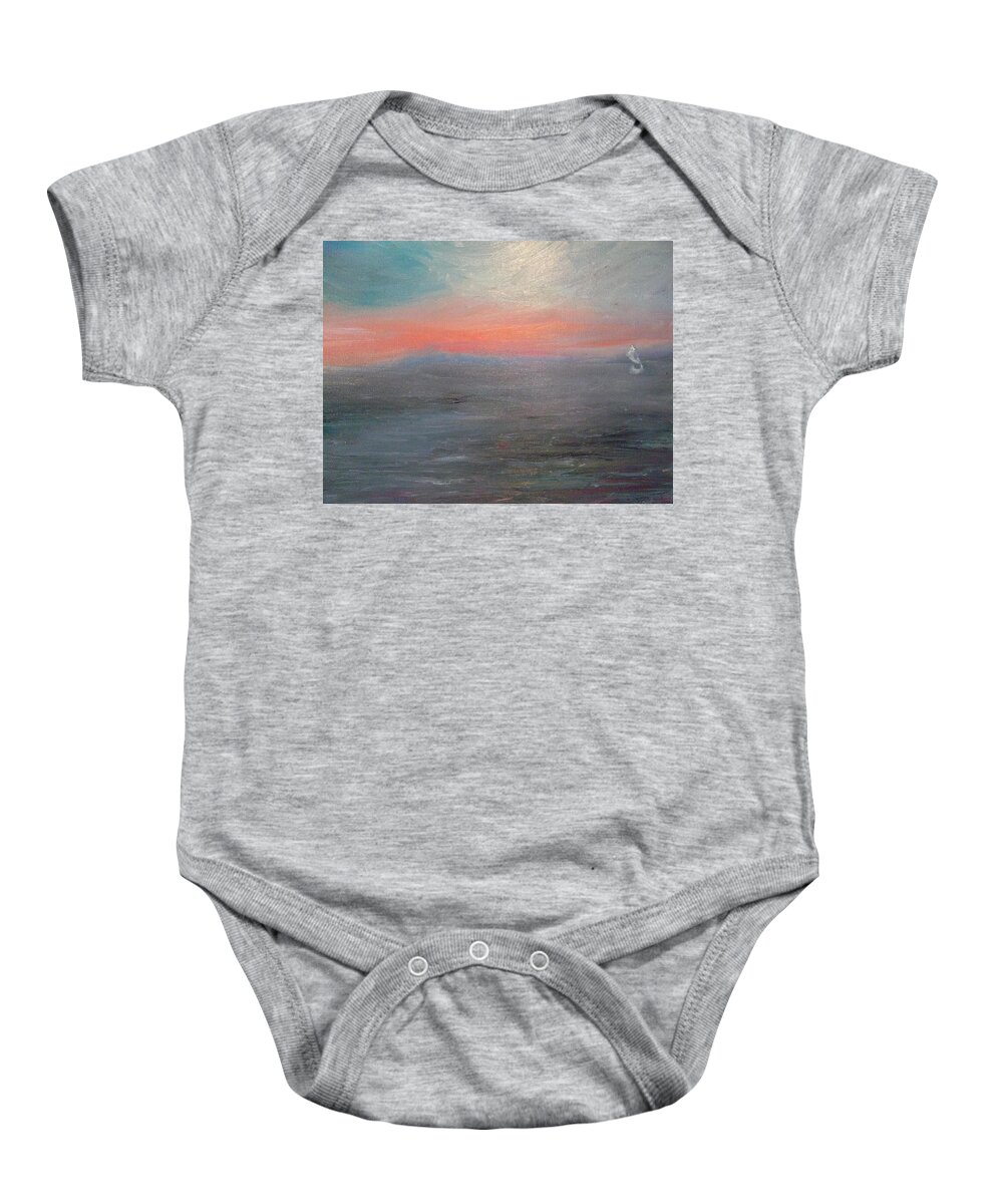 Sea Baby Onesie featuring the painting Sail Away by Susan Esbensen