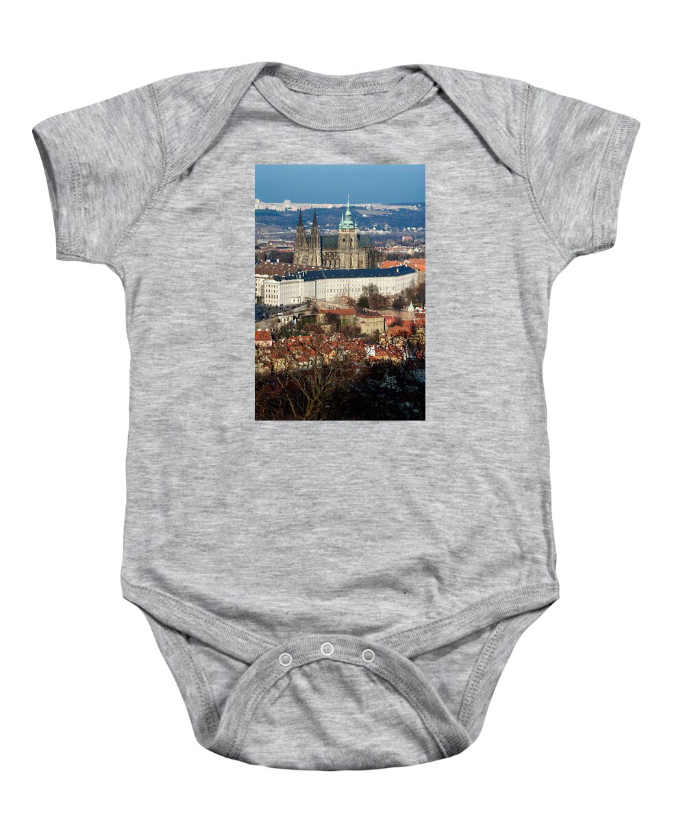 Lawrence Baby Onesie featuring the photograph Saint Vitus Cathedral 1 by Lawrence Boothby