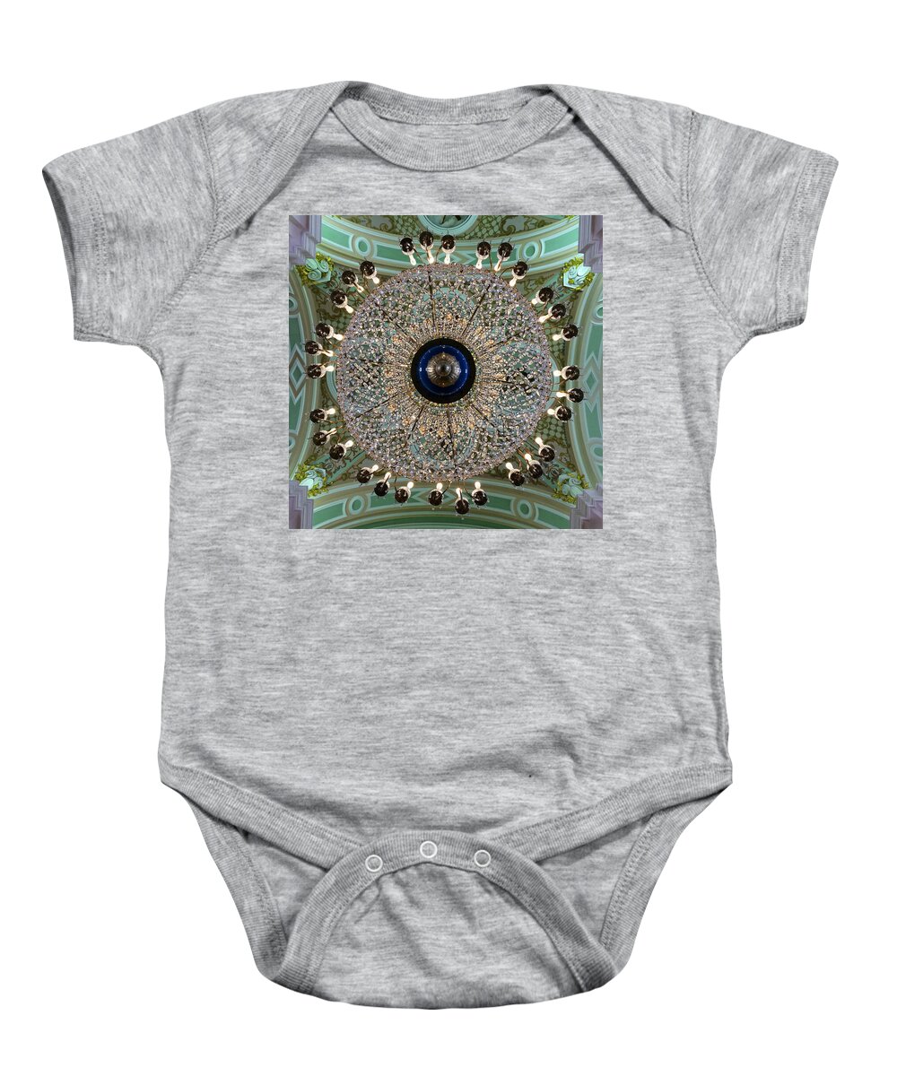 Chandelier Baby Onesie featuring the photograph Saints Peter and Paul Fortress by Annette Hadley