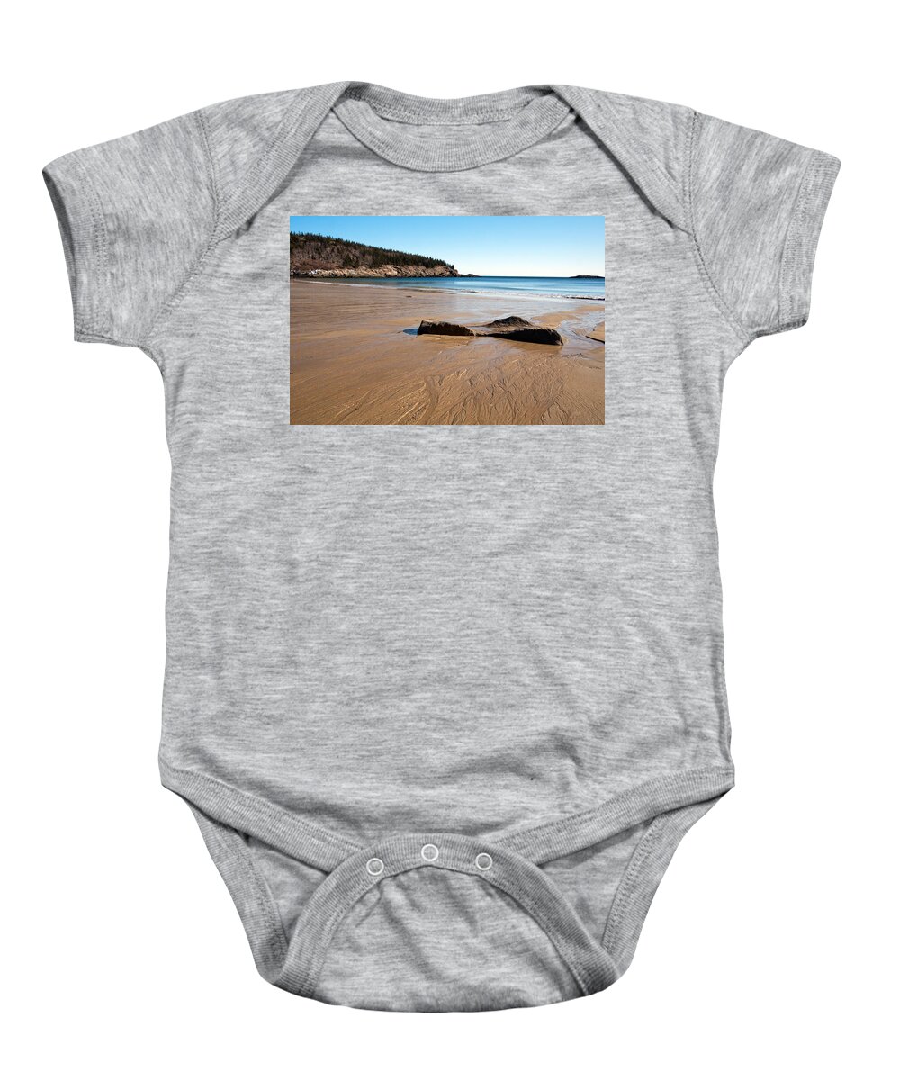 Maine Baby Onesie featuring the photograph Sand Beach Acadia National Park Maine by Glenn Gordon