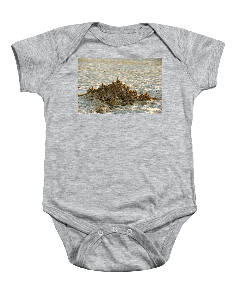 Sand Baby Onesie featuring the photograph Sand castle by Casper Cammeraat