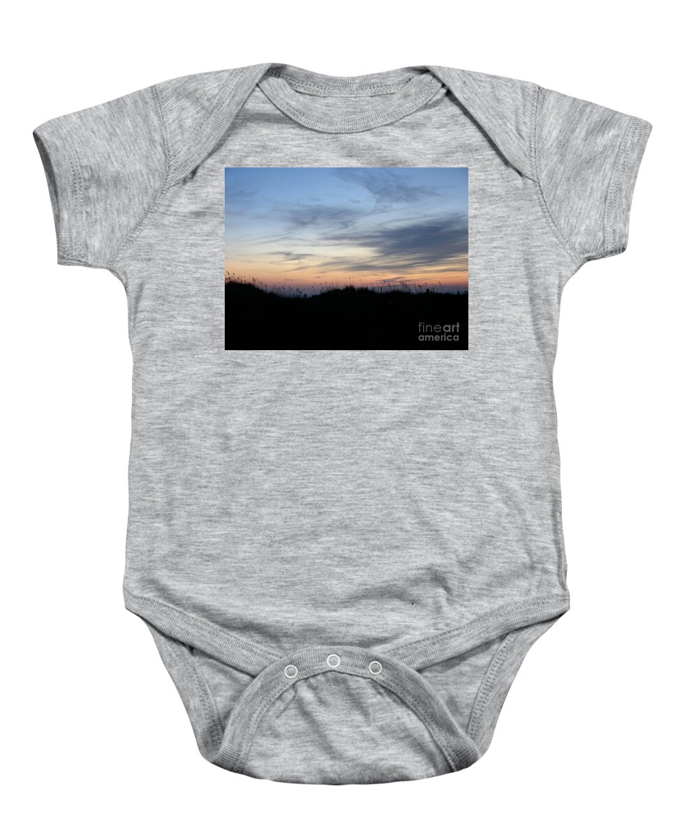 Beach Prints Baby Onesie featuring the photograph Sand dune before the dawn 2 by Julianne Felton
