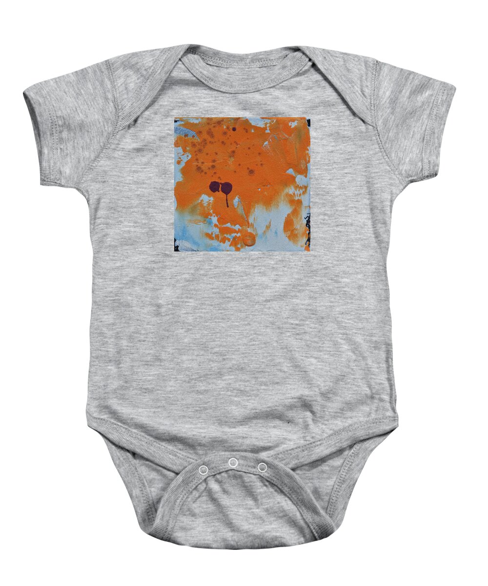 Abstract Baby Onesie featuring the painting Sand Tile AM214124 by Eduard Meinema