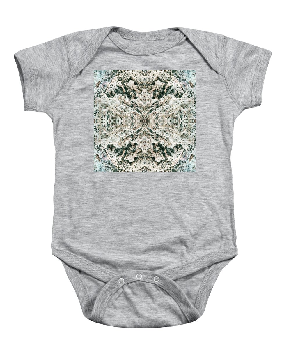 Abstract Baby Onesie featuring the photograph Sandstone Pattern by Christina Rollo