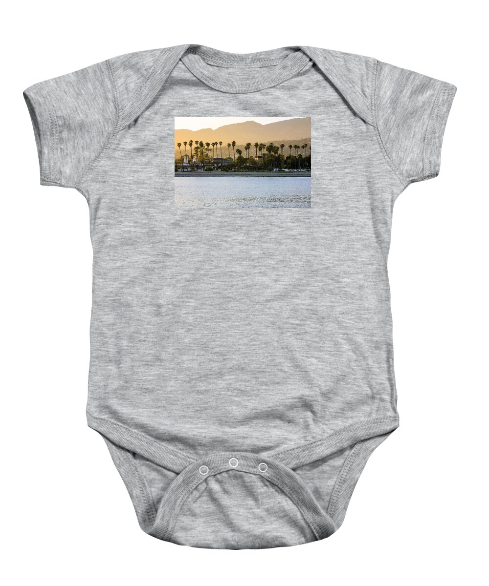 Sunset Baby Onesie featuring the photograph Santa Barbara at Sunset by Chris Smith