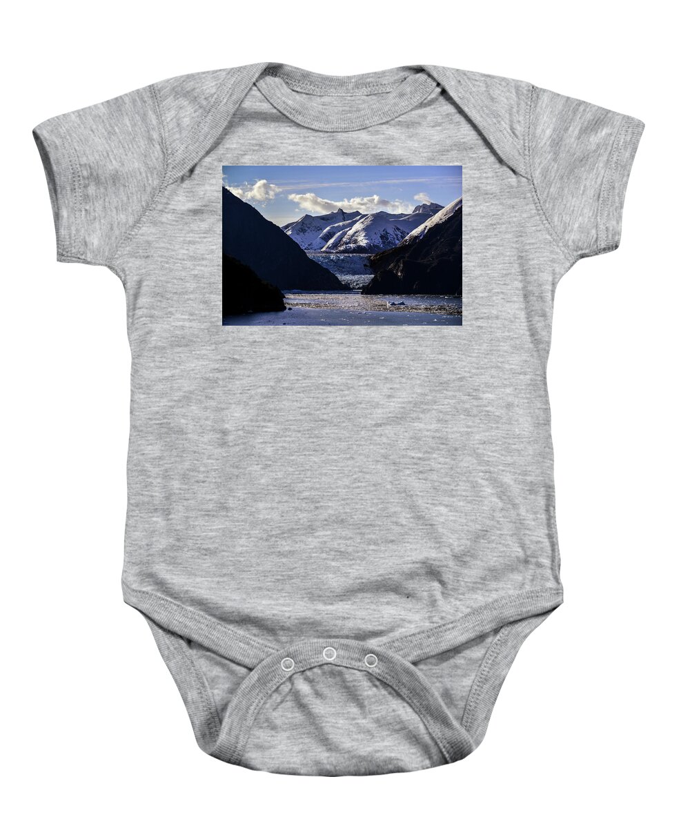 Landscape Baby Onesie featuring the photograph Sawyer Glacier in Tracy Arm Fjord by Matt Swinden