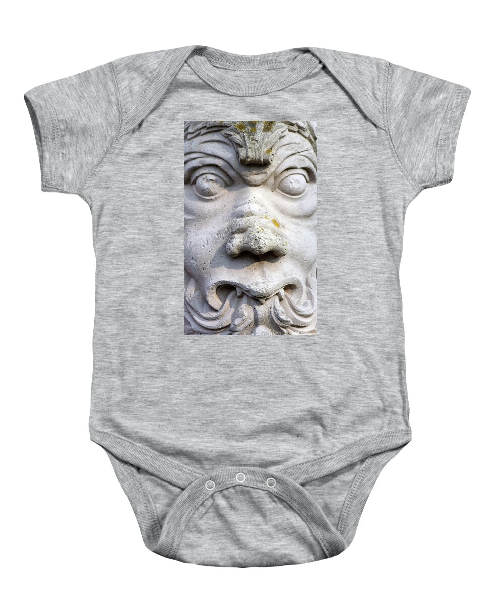 Sculpture Baby Onesie featuring the photograph Sculpture at the main entrance of the Corvey monastery by Eva-Maria Di Bella