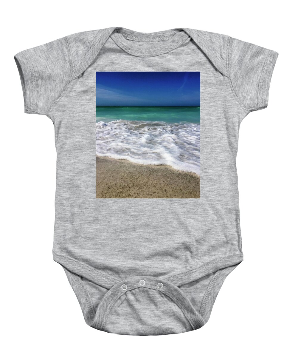 Beach Baby Onesie featuring the photograph Sea Latte by Terri Hart-Ellis