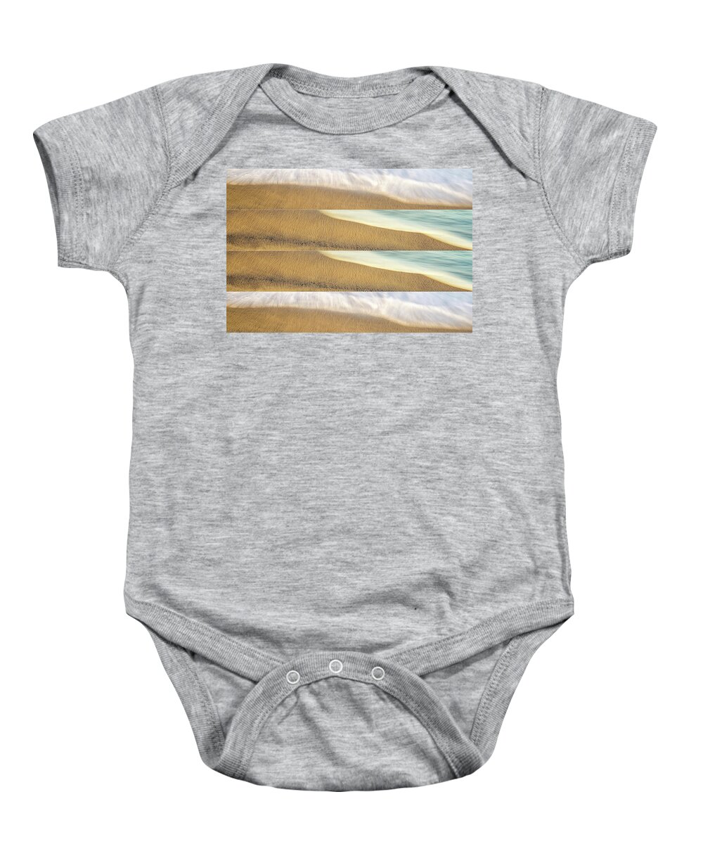 Collage Baby Onesie featuring the photograph Sea Meets Sand #3 by Joseph S Giacalone