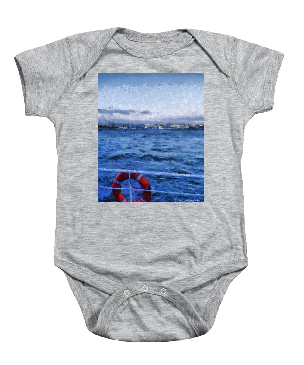 Painting Baby Onesie featuring the painting Seascape by Dimitar Hristov