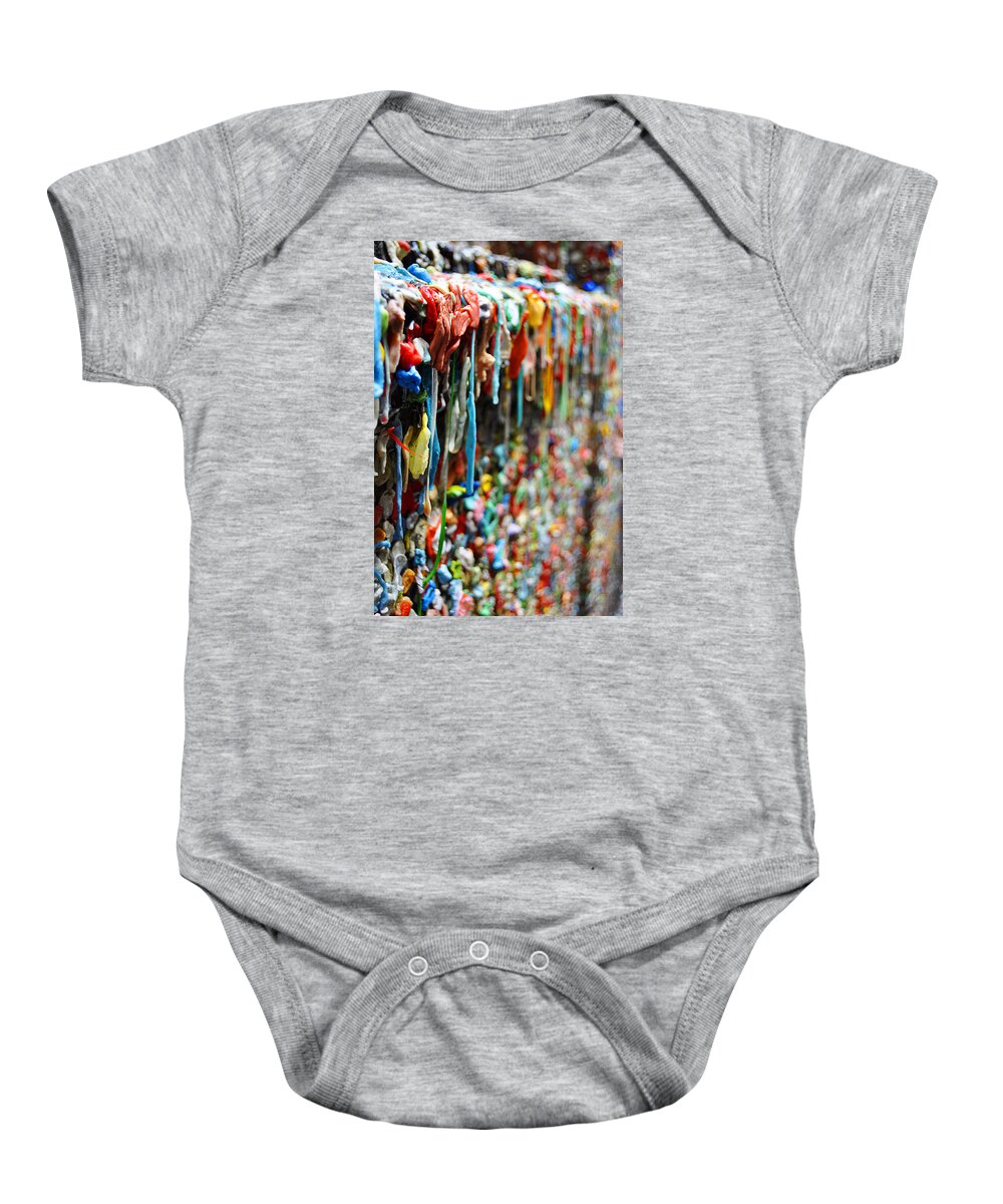 Gum Baby Onesie featuring the photograph Seattle Post Alley Gum Wall by Pelo Blanco Photo