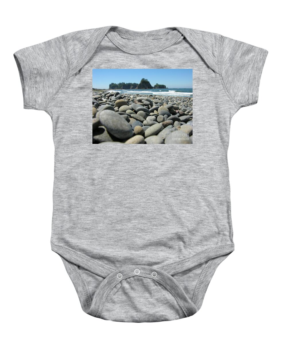 Rocks Baby Onesie featuring the photograph See Rocks by Diane Lesser