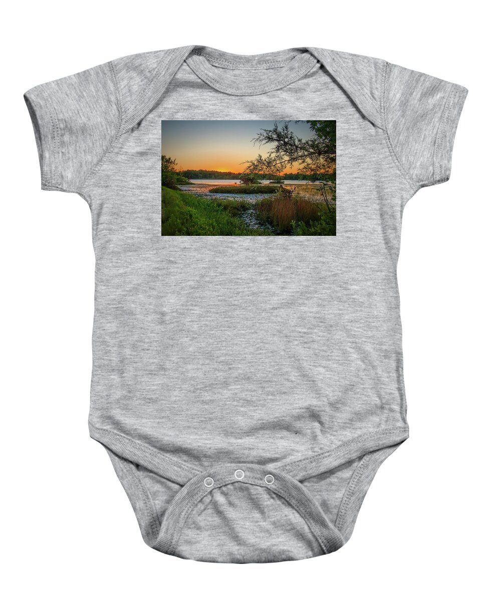 Sunset Baby Onesie featuring the photograph Serene Sunset by Beth Venner
