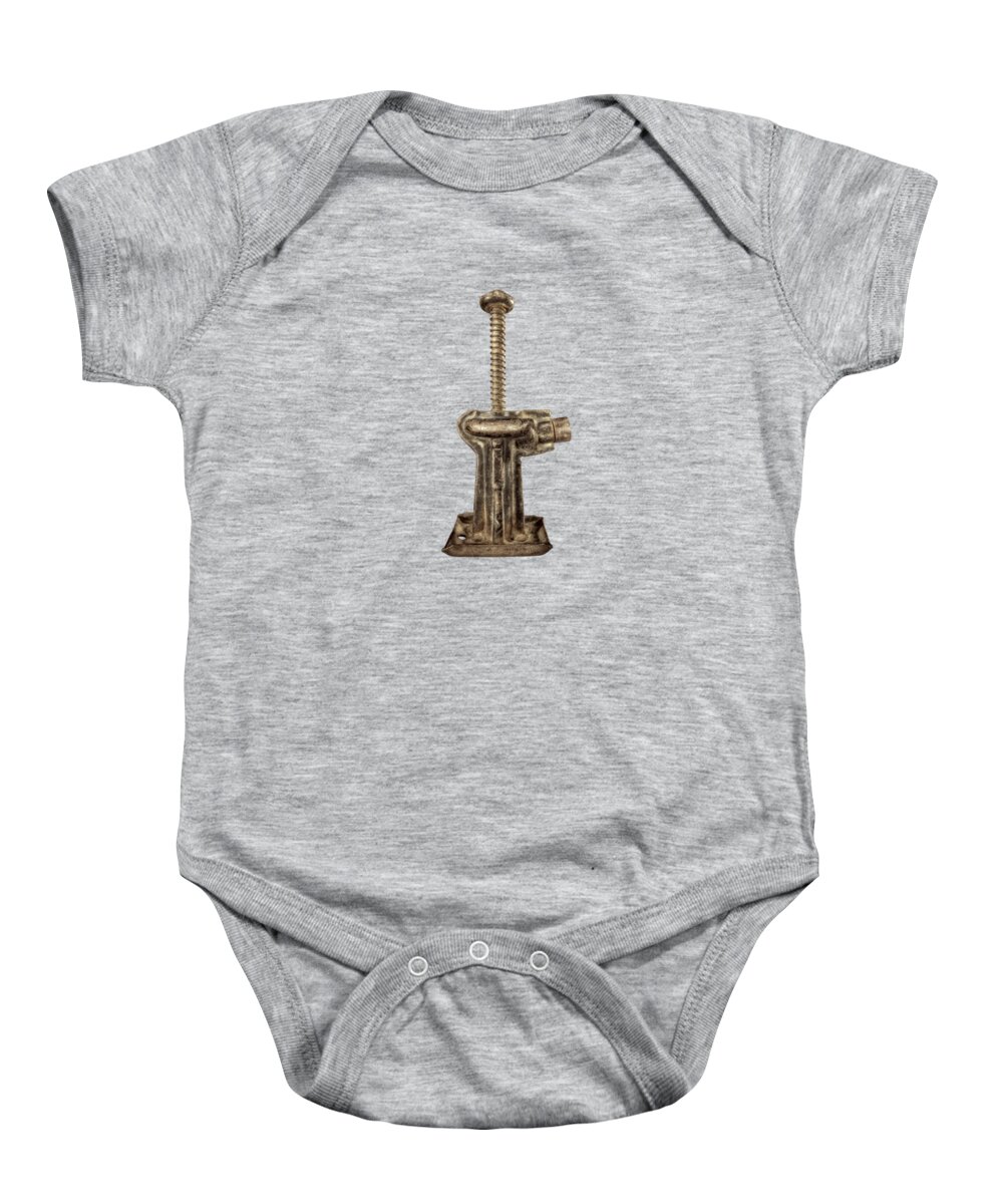 Antique Baby Onesie featuring the photograph Short Enclosed Screw Jack I by YoPedro