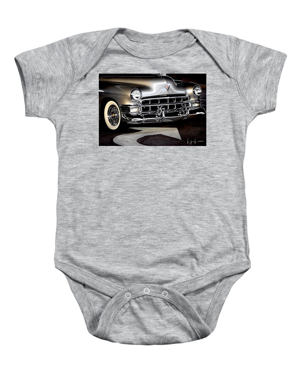 Car Baby Onesie featuring the photograph Classic Cadillac by Lisa Lambert-Shank