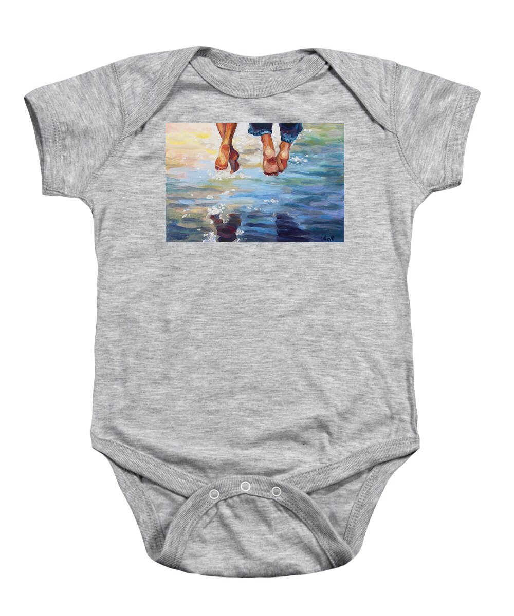 Love Baby Onesie featuring the painting Simply Together by Alina Malykhina