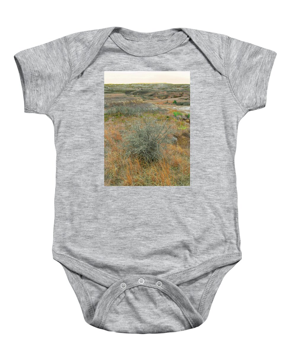 North Dakota Baby Onesie featuring the photograph Slope County Reverie by Cris Fulton