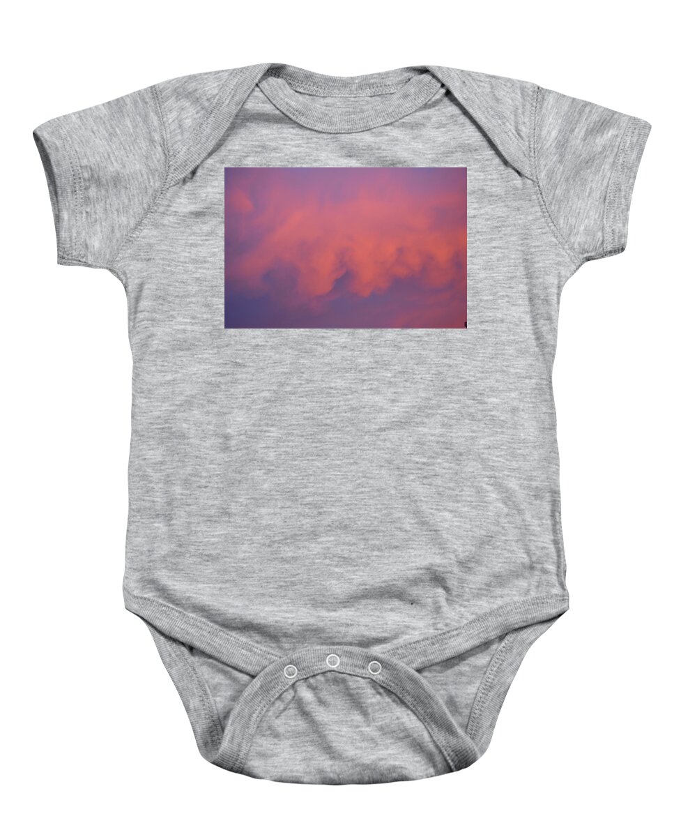 Red Clouds Baby Onesie featuring the photograph Smoke by Kathleen Maconachy