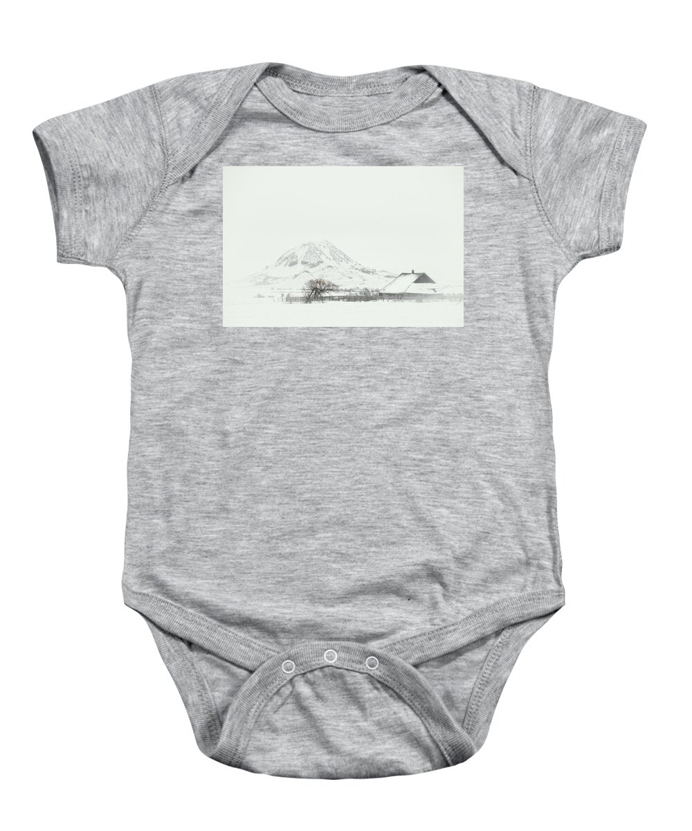 Snow Baby Onesie featuring the photograph Snowy Sunrise by Fiskr Larsen
