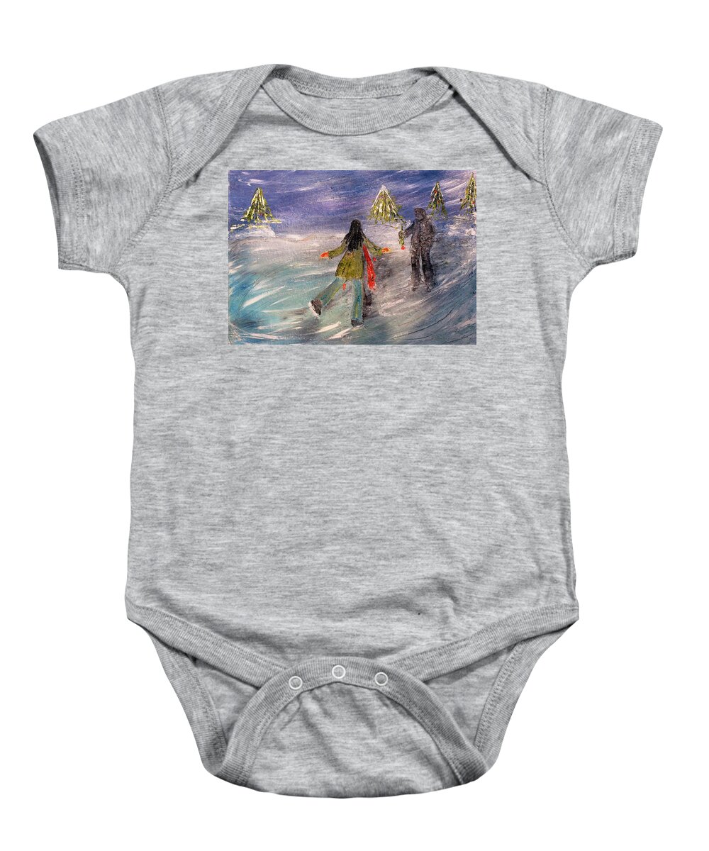 Romance Baby Onesie featuring the painting Someone Special by Evelina Popilian