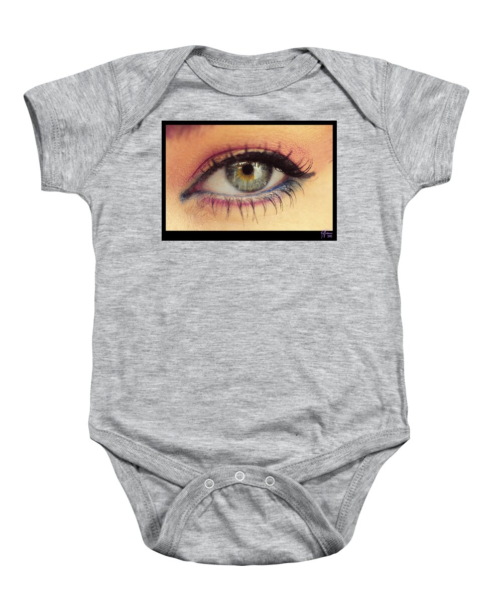 Eye Close Up Baby Onesie featuring the digital art Soul's Window by Vincent Franco