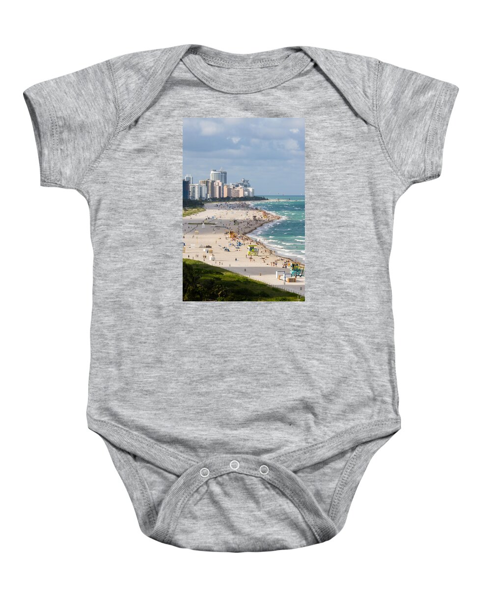 Afternoon Baby Onesie featuring the photograph South Beach by Ed Gleichman