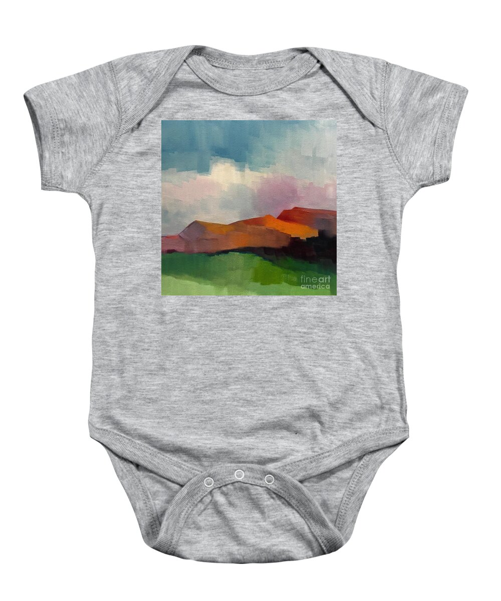 Landscape Baby Onesie featuring the painting Southwest Light by Michelle Abrams