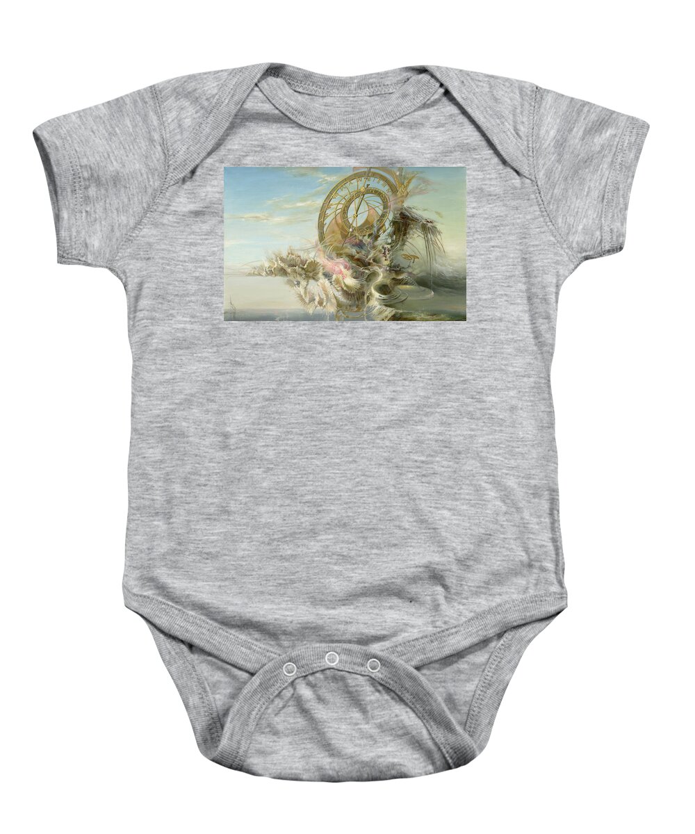 Sergey Gusarin Baby Onesie featuring the painting Spiral of Time by Sergey Gusarin