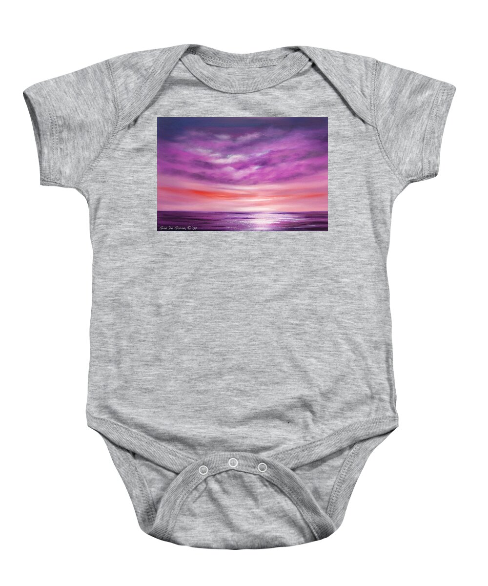 Oil Baby Onesie featuring the painting Splendid Purple by Gina De Gorna