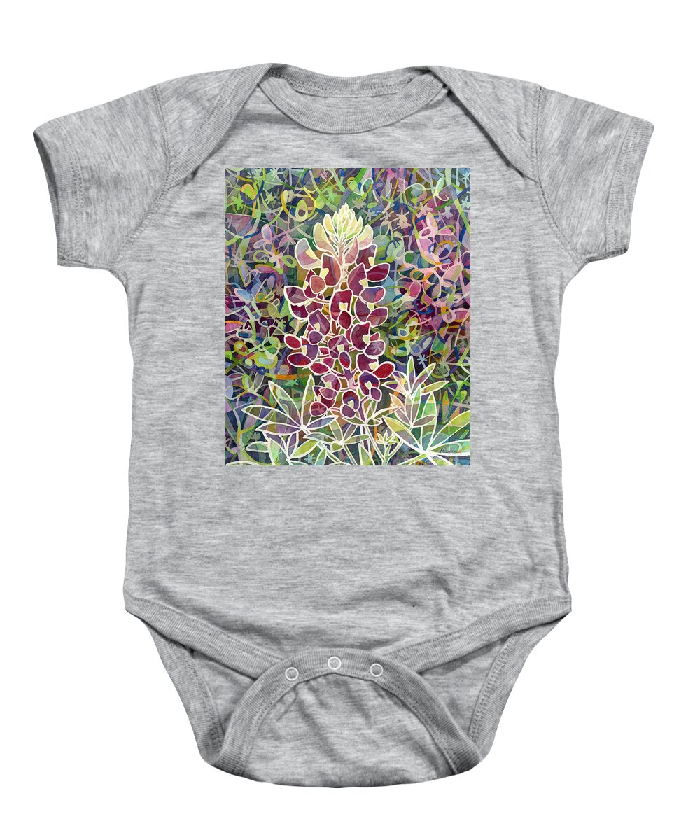 Bluebonnet Baby Onesie featuring the painting Spring Fling by Hailey E Herrera