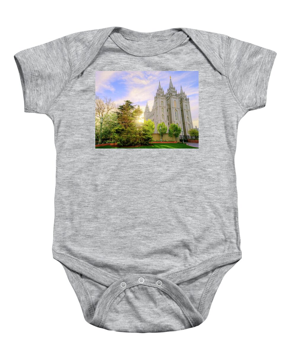 Salt Lake Baby Onesie featuring the photograph Spring Rest by Chad Dutson