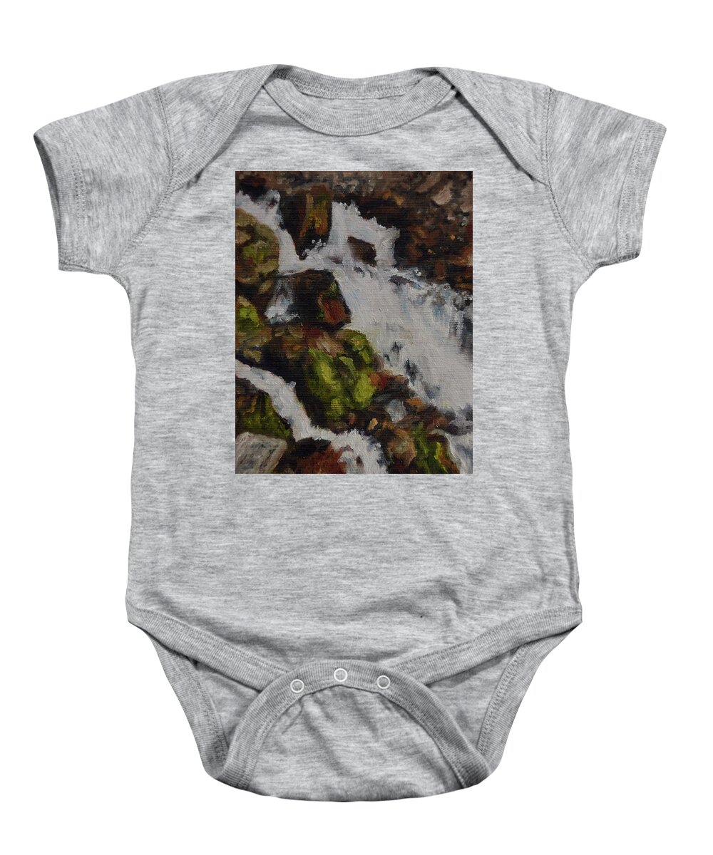 Springs Up Close Baby Onesie featuring the painting Springs Close UP by Lori Brackett