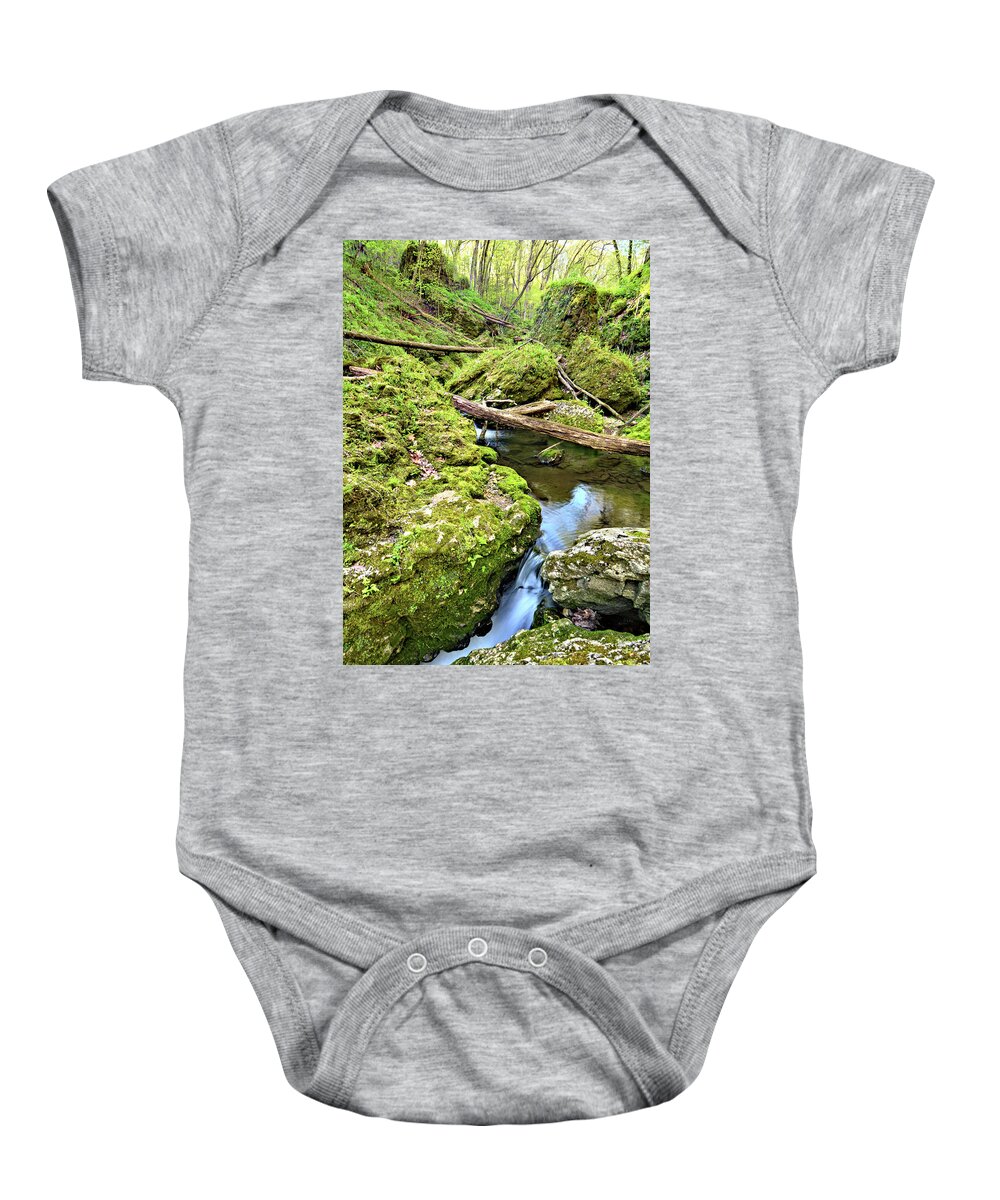 Mossy Baby Onesie featuring the photograph Squeezed by Bonfire Photography