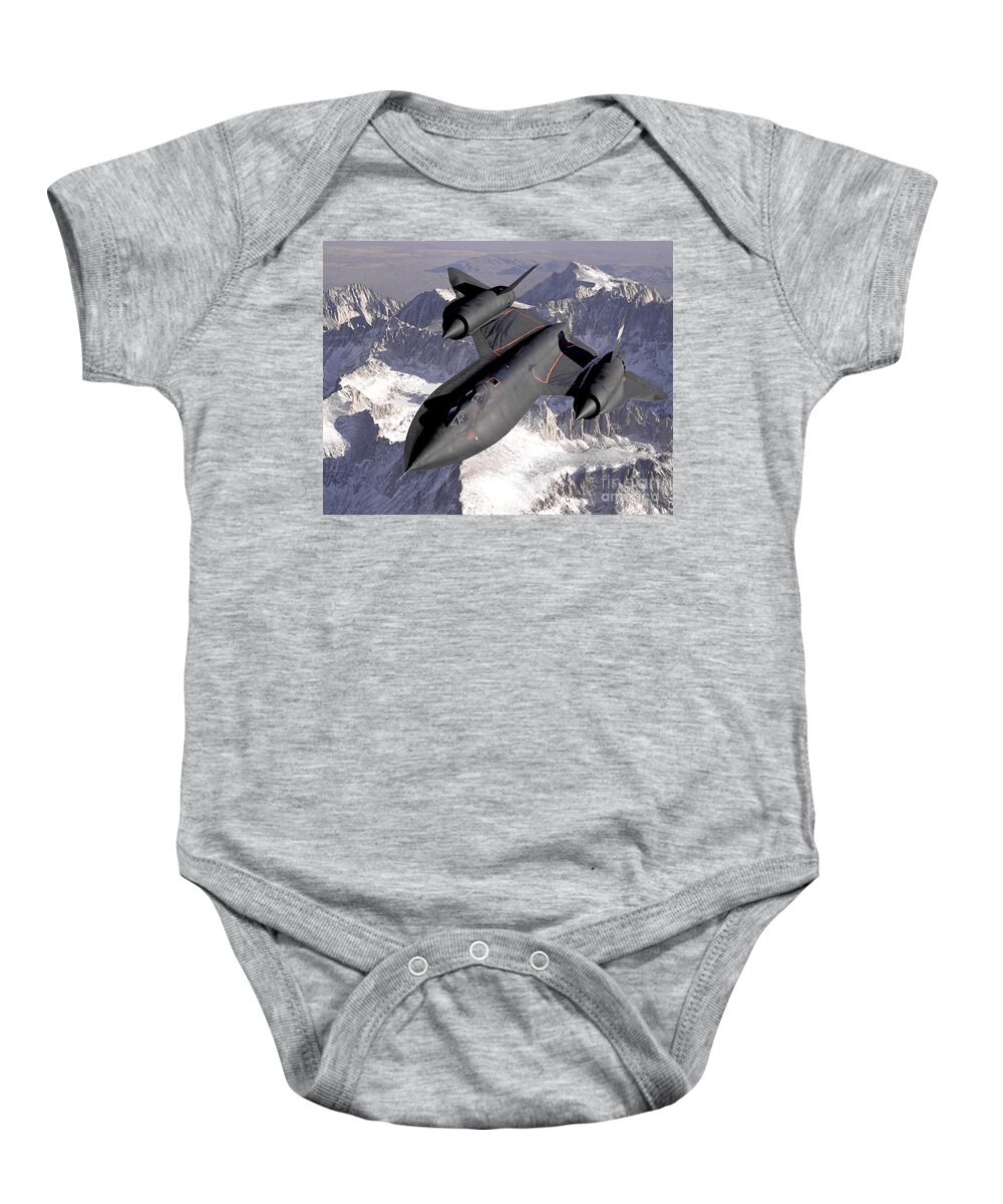 Science Baby Onesie featuring the photograph SR-71 Blackbird 1990s by NASA Science Source