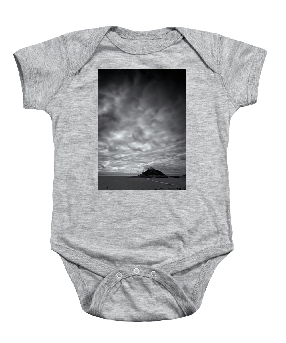 Hill Baby Onesie featuring the photograph St Michael's Mount by Dominique Dubied