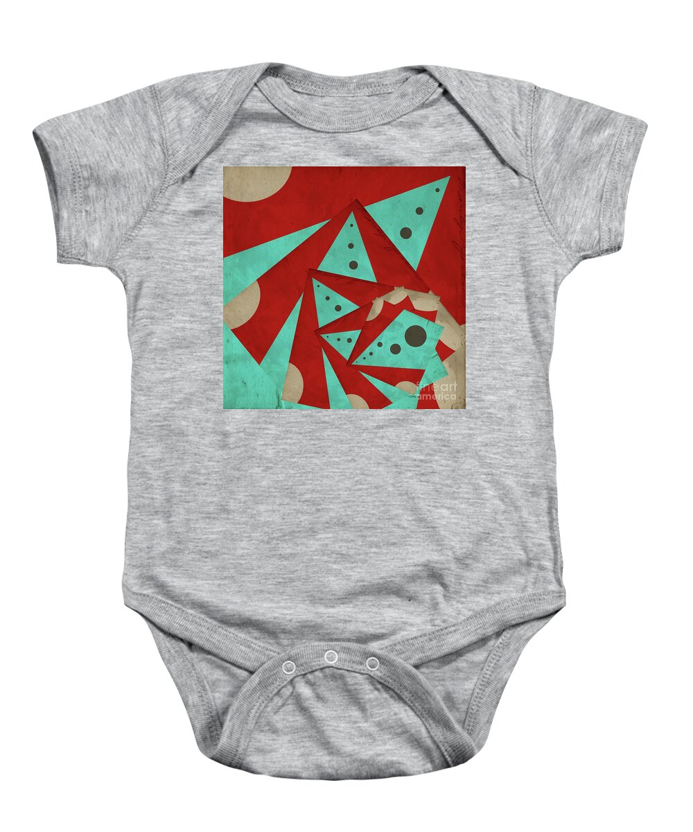 Abstract Baby Onesie featuring the digital art Staccato - a01c2 by Variance Collections
