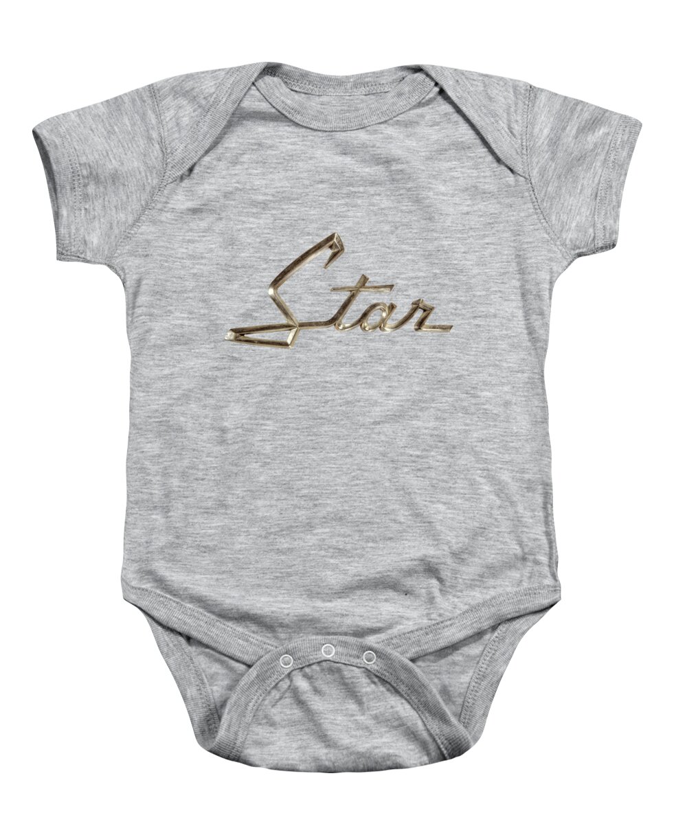 Automotive Baby Onesie featuring the photograph Star Emblem by YoPedro