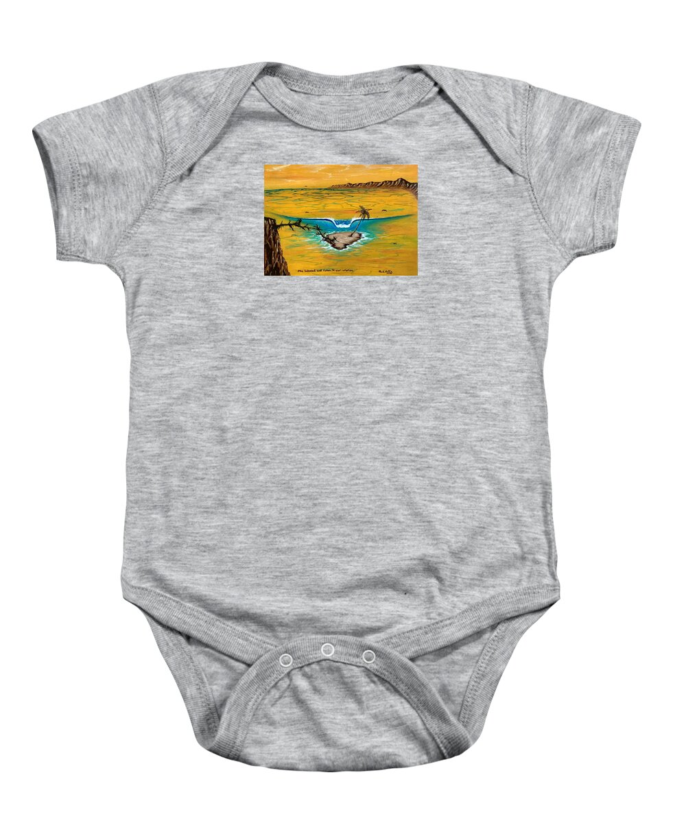Tropical Island Prints Baby Onesie featuring the drawing Listen To Your Intuition by Paul Carter