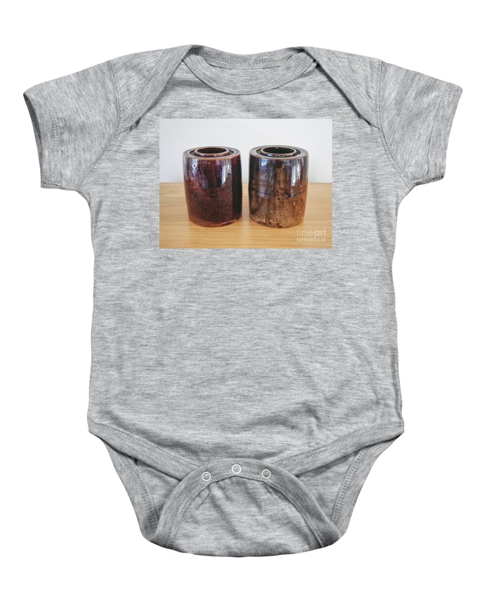 Pottery Baby Onesie featuring the photograph Still Life Pottery by Phil Perkins