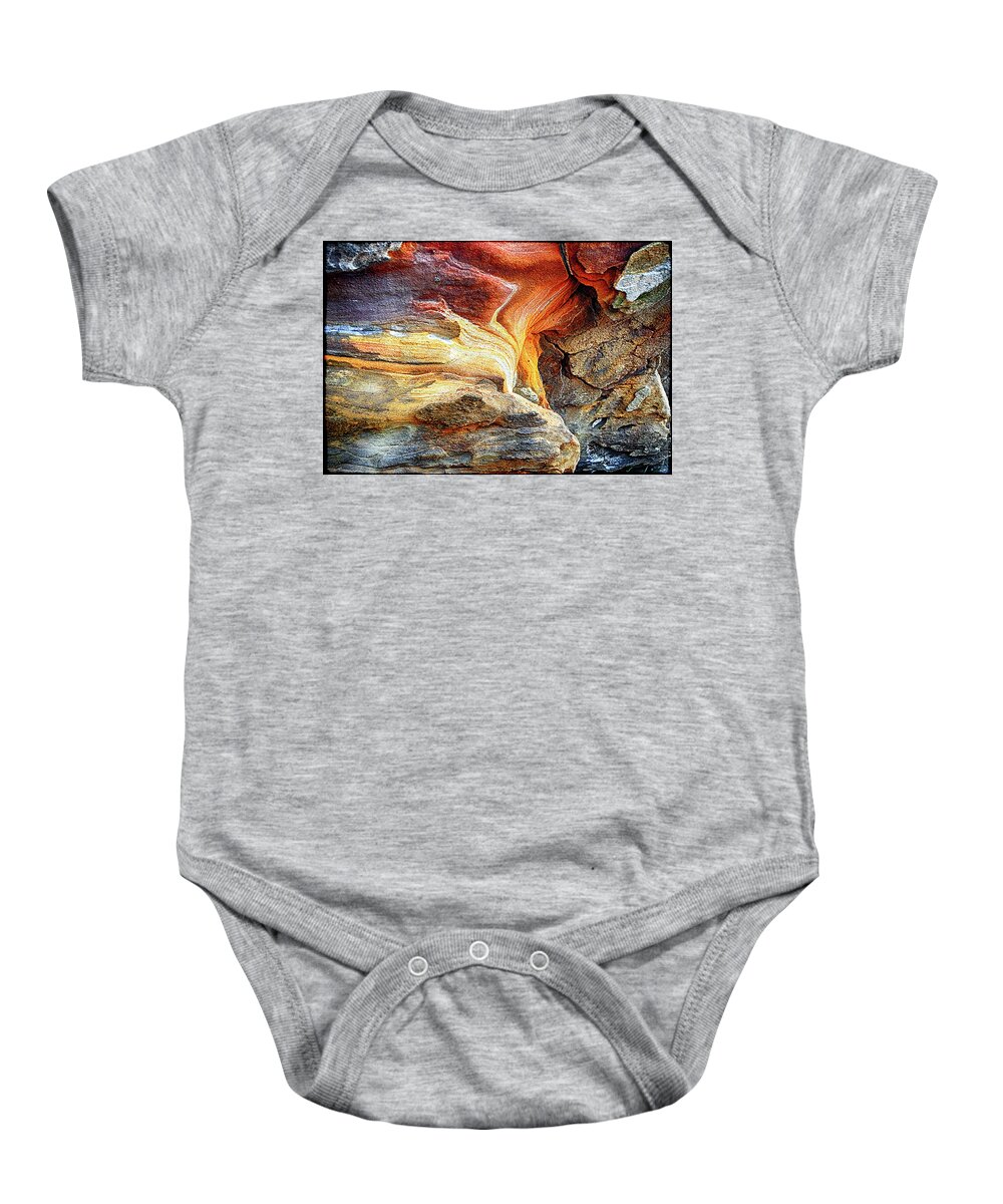 Stone Baby Onesie featuring the photograph Stone abstract III by Andrei SKY