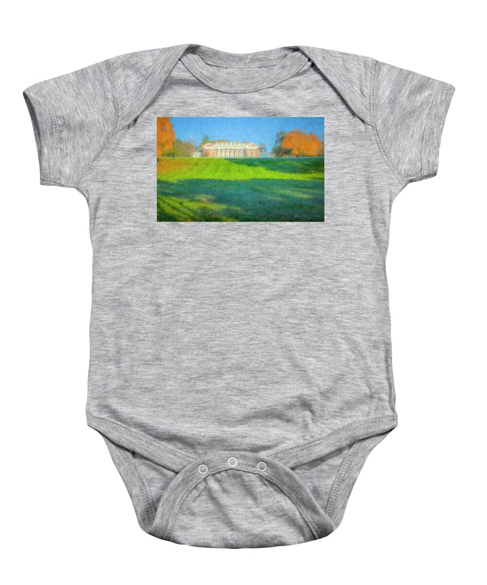 Stonehill College Baby Onesie featuring the painting Stonehill College in October by Bill McEntee