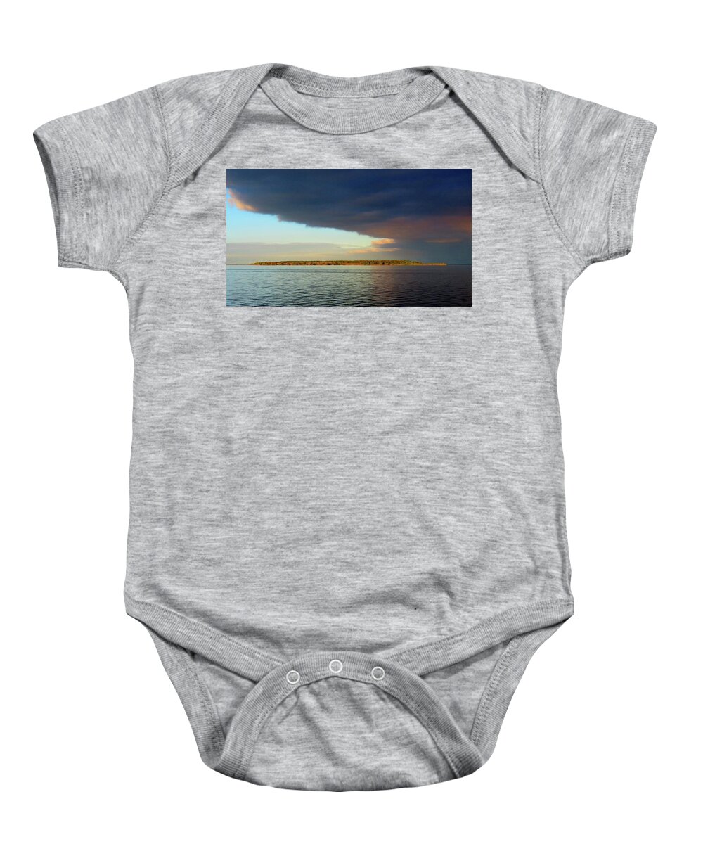  Cape Vincent Baby Onesie featuring the photograph Storm Coming by Dennis McCarthy