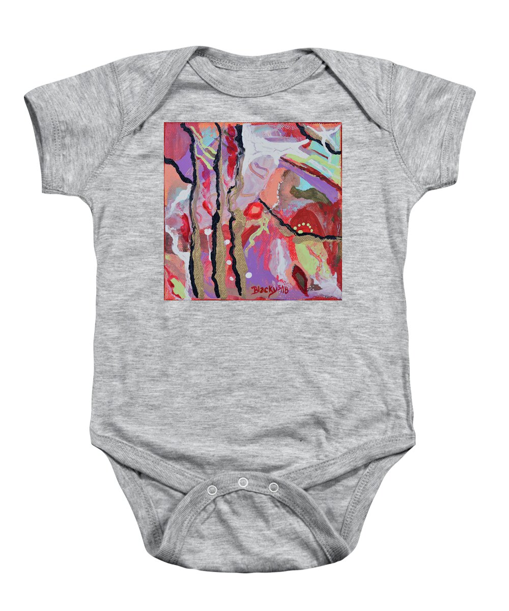 Heat Baby Onesie featuring the painting Longing For Summer Heat by Donna Blackhall