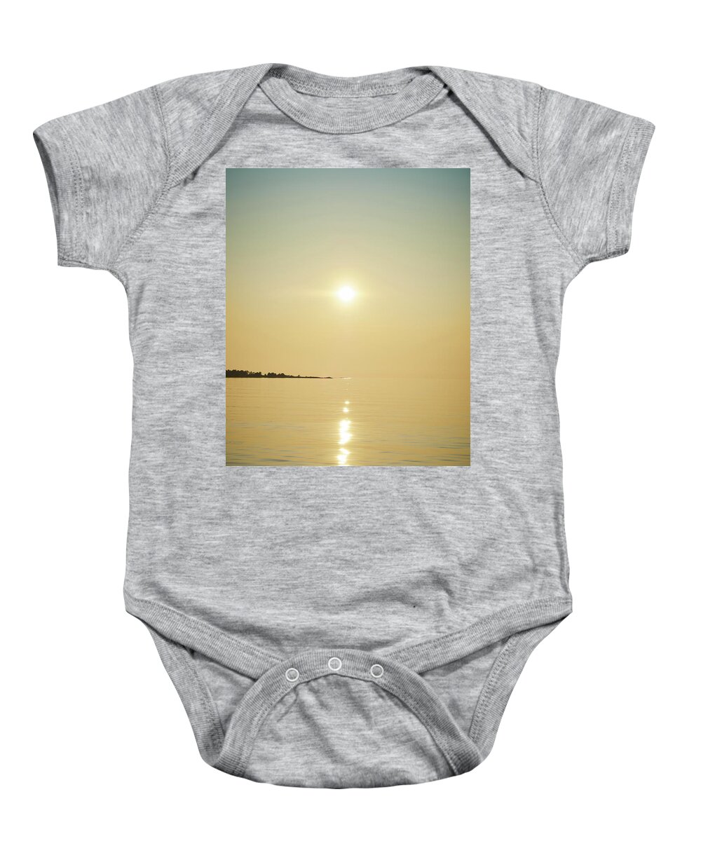 Jouko Lehto Baby Onesie featuring the photograph Summer Seaside sunset by Jouko Lehto